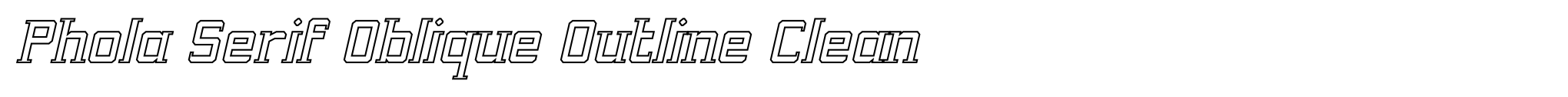 Phola Serif Oblique Outline Clean image